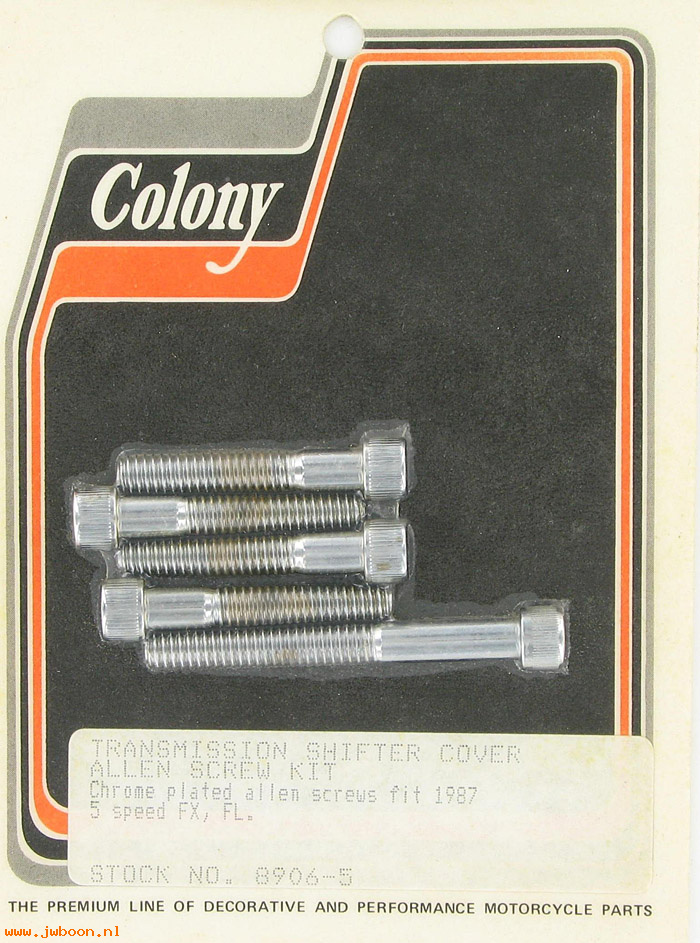 C 8906-5 (): Shifter cover screw kit, Allen - Big Twins,FX,FL '80-'87, 5-speed