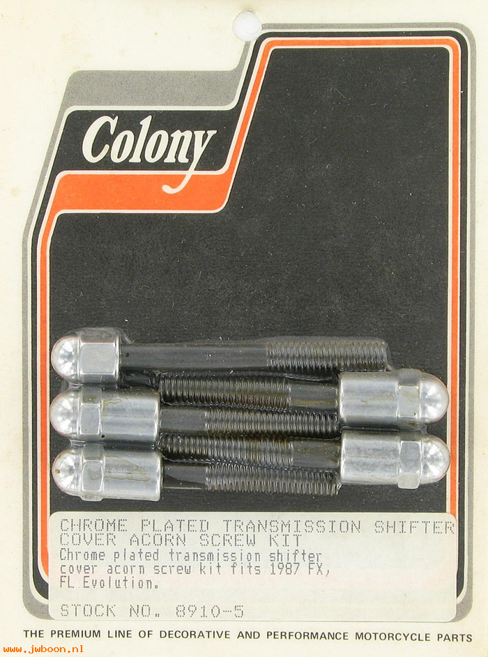 C 8910-5 (): Shifter cover screw kit, acorn - Big Twins, FX,FL 80-87, in stock