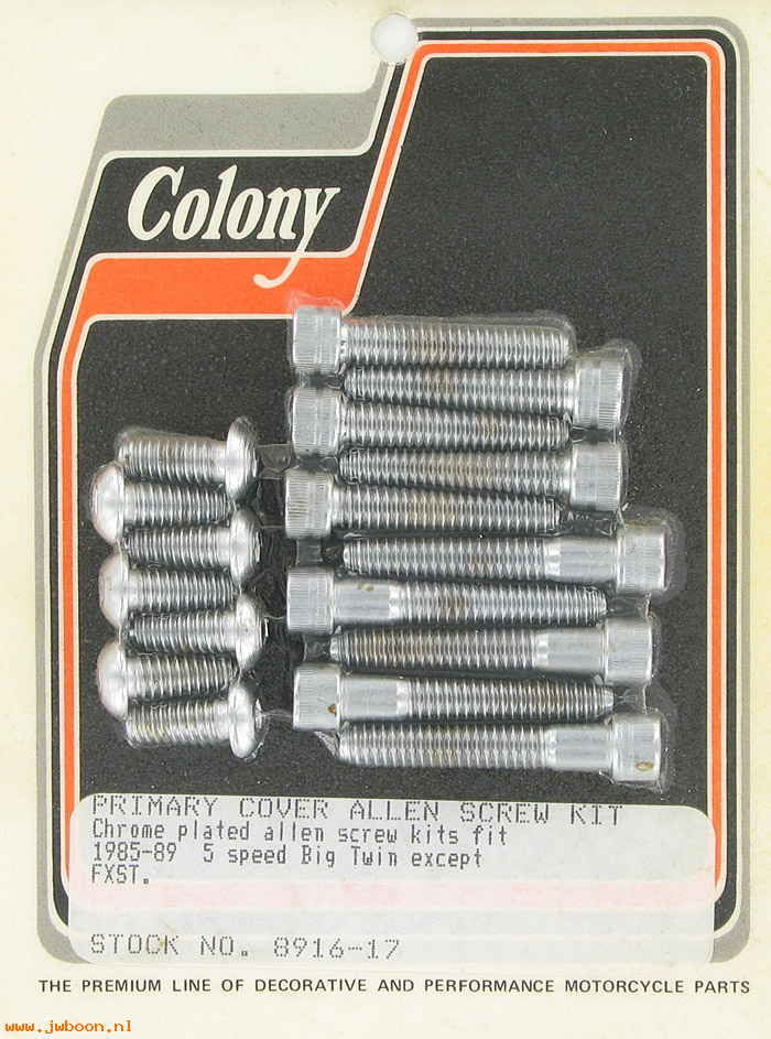 C 8916-17 (): Primary cover screw kit, Allen, in stock - FLT 85-99. FXR 85-