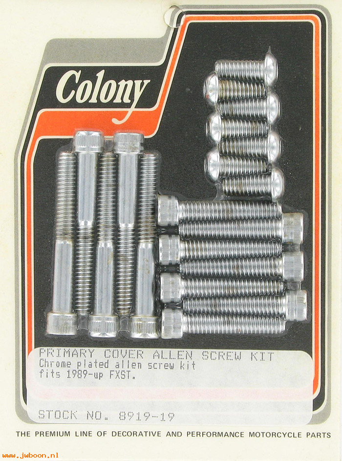 C 8919-19 (): Primary cover screw kit, Allen, in stock - FXST 89-06. FXD 91-05