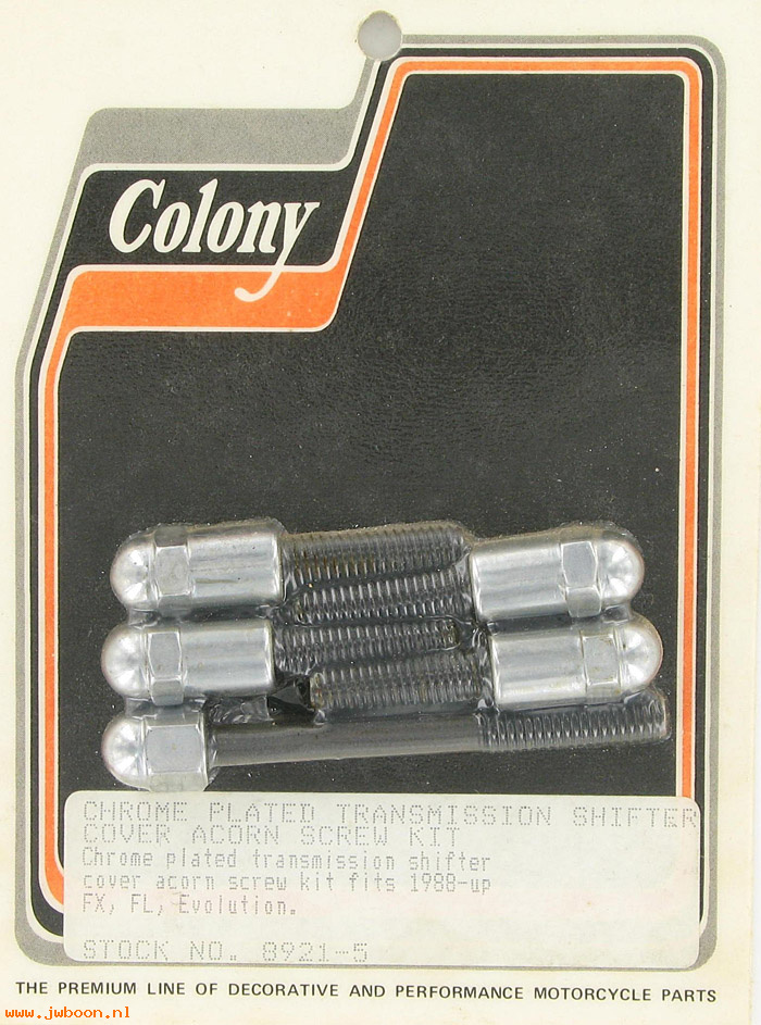 C 8921-5 (): Shifter cover screw kit, acorn - FXR,FLT,Softail 88-97, in stock