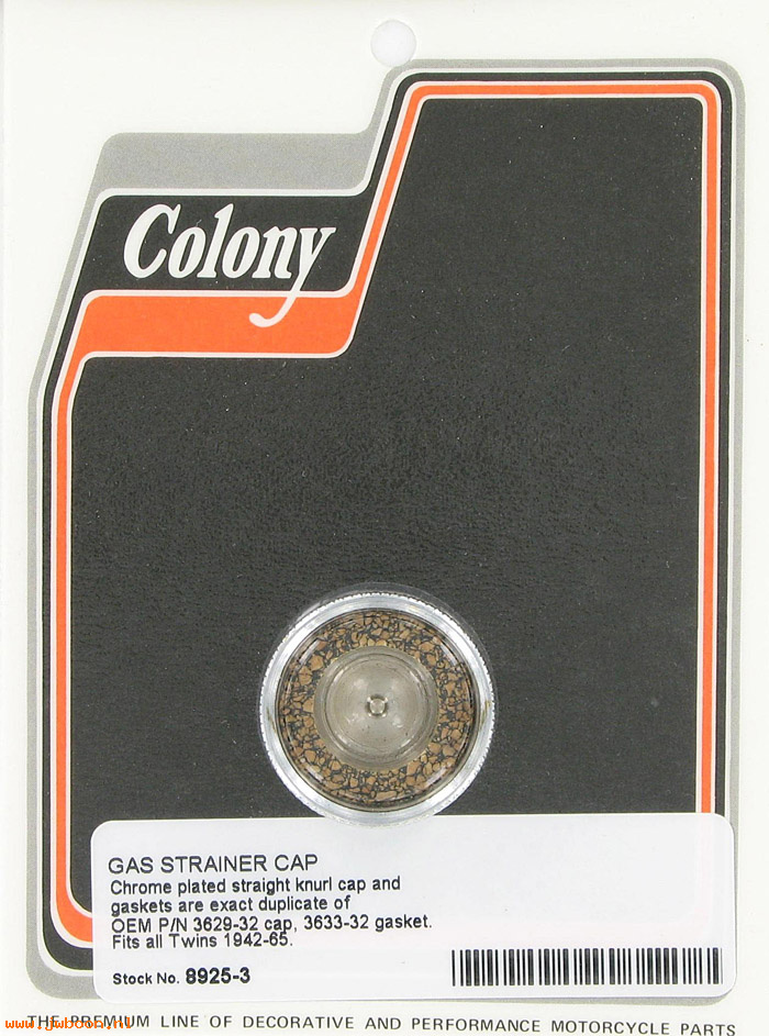 C 8925-3 (62268-32 / 3629-32): Gas strainer cap with corks '32-'65, in stock ready to be shipped