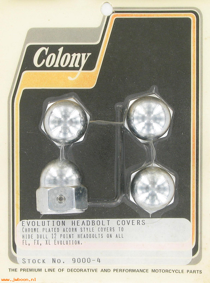 C 9000-4 (): Headbolt covers, acorn - Big Twins FL, FX '84-early'85, in stock