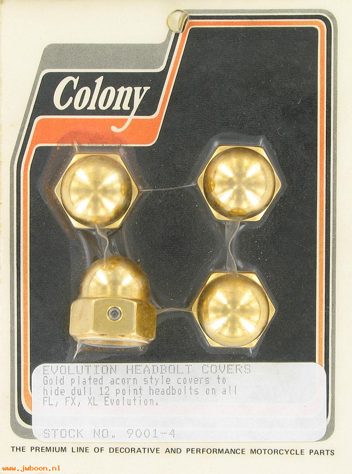 C 9001-4 (): Headbolt covers, acorn - Big Twins FL, FX '84-early'85, in stock