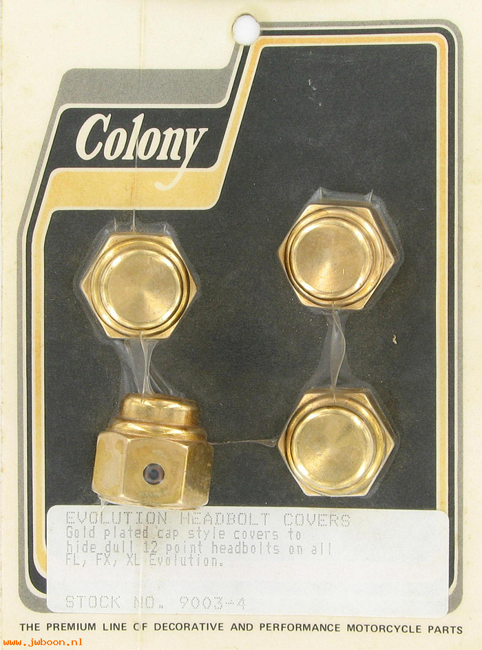 C 9003-4 (): Headbolt covers, cap - Big Twins FL, FX '84-early'85, in stock