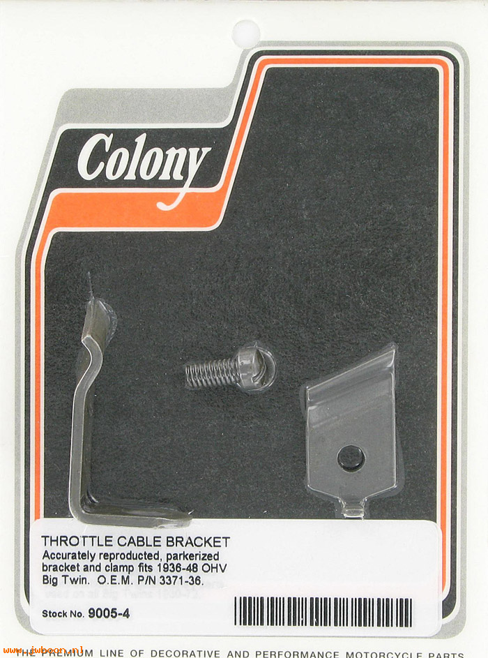 C 9005-4 (56604-36 / 3371-36): Throttle cable bracket - Big Twins EL, FL 36-47, in stock, Colony
