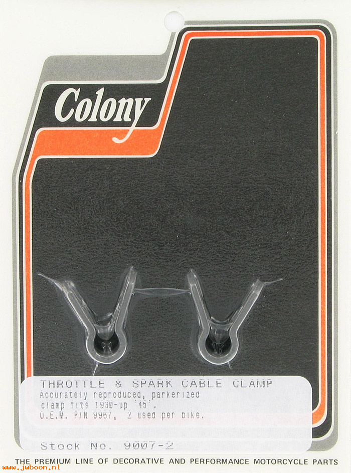 C 9007-2 (    9967 / 4162-30): Throttle&spark cable clamps - 750cc 30-73.VL,UL,EL 30-38.Golf car