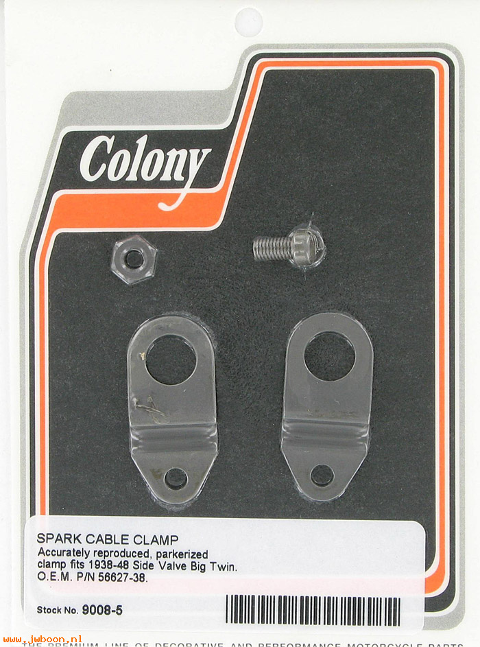 C 9008-5 (56627-38 / 3393-38): Spark cable clamp - 74 / 80 Flathead UL '38-'48, in stock
