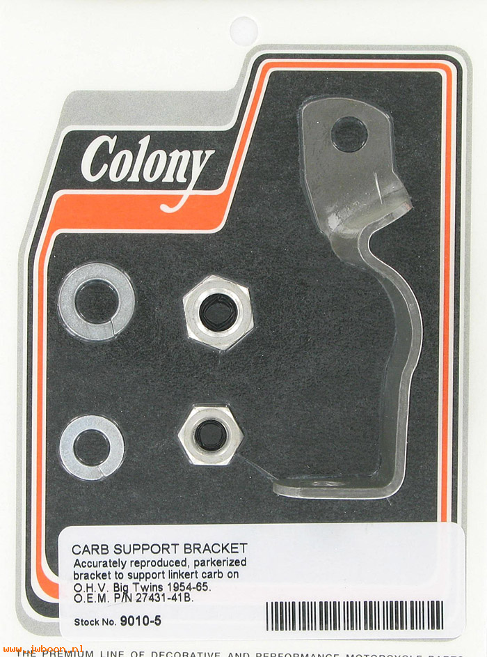 C 9010-5 (27431-41B): Carburetor support bracket - Big Twins FL '54-'65,in stock,Colony