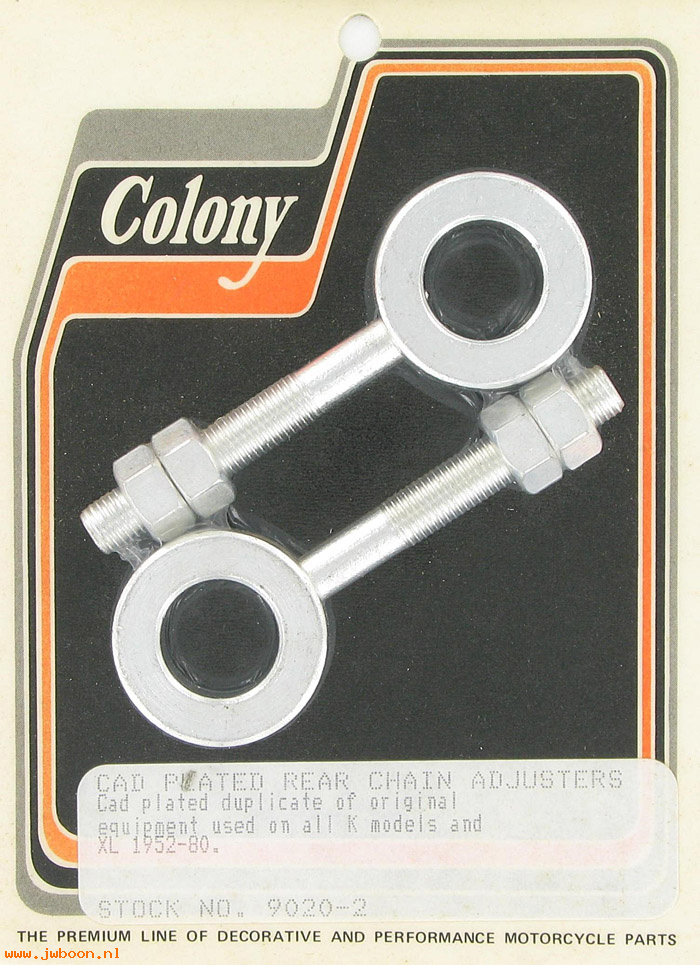 C 9020-2 (39985-52): Rear chain adjusters (2) - K,KH,Ironhead Sporty XL 52-80,in stock