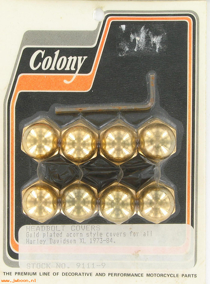 C 9111-9 (): Headbolt covers, acorn style - Ironhead XL's '73-'85, in stock