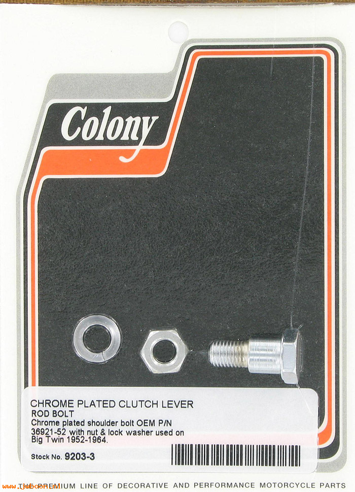 C 9203-3 (36921-52): Shoulder bolt, clutch lever rod - FL 52-64, foot clutch, in stock