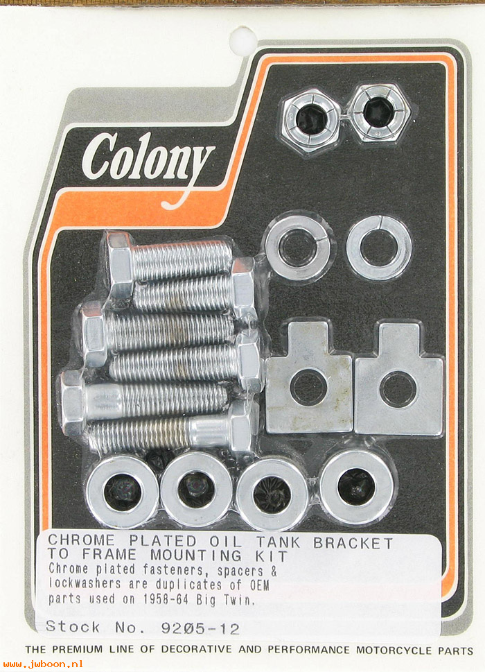 C 9205-12 (62531-60): Oil tank mounting kit - Big Twins FL '58-'64, in stock, Colony