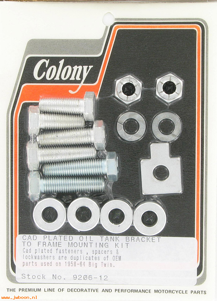 C 9206-12 (62531-60): Oil tank mounting kit - Big Twins FL '58-'64, in stock, Colony