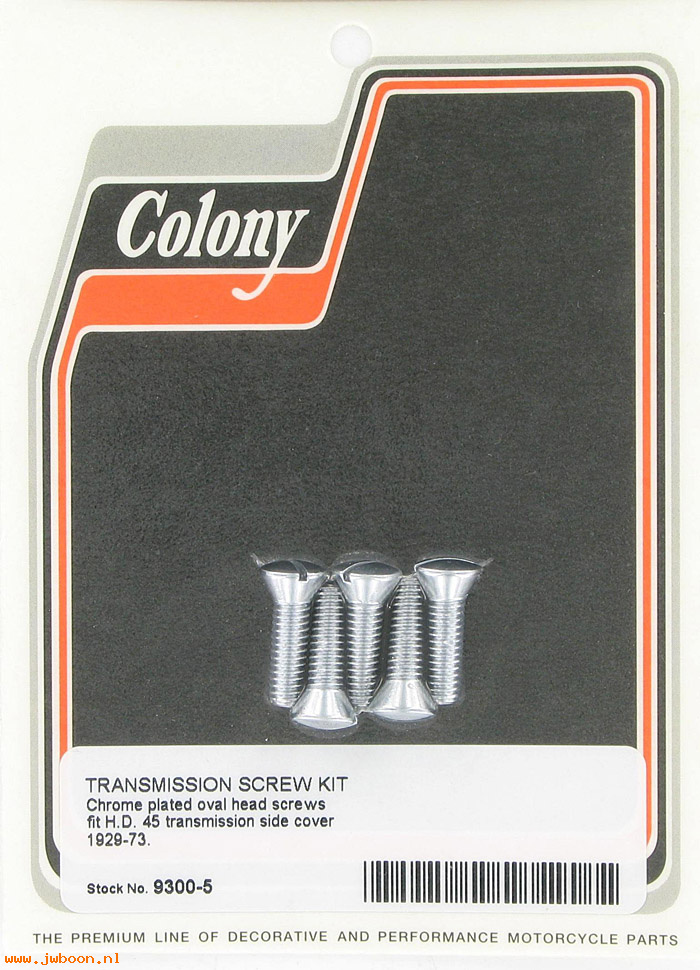 C 9300-5 (    2278 / 047): Transmission side cover screws (5) - 750cc '29-'64. Singles 26-34