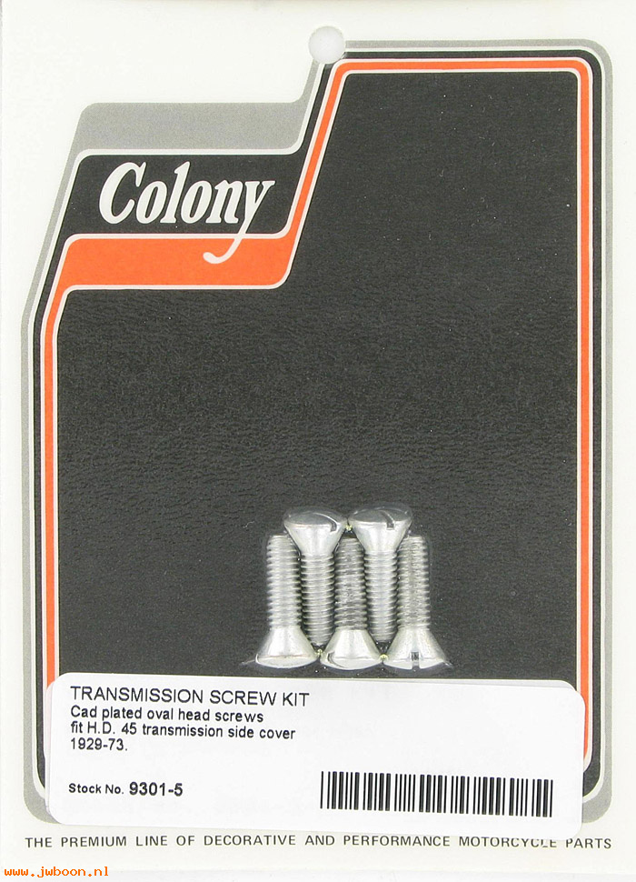 C 9301-5 (    2278 / 047): Transmission side cover screws (5) - 750cc '29-'64. Singles 26-34