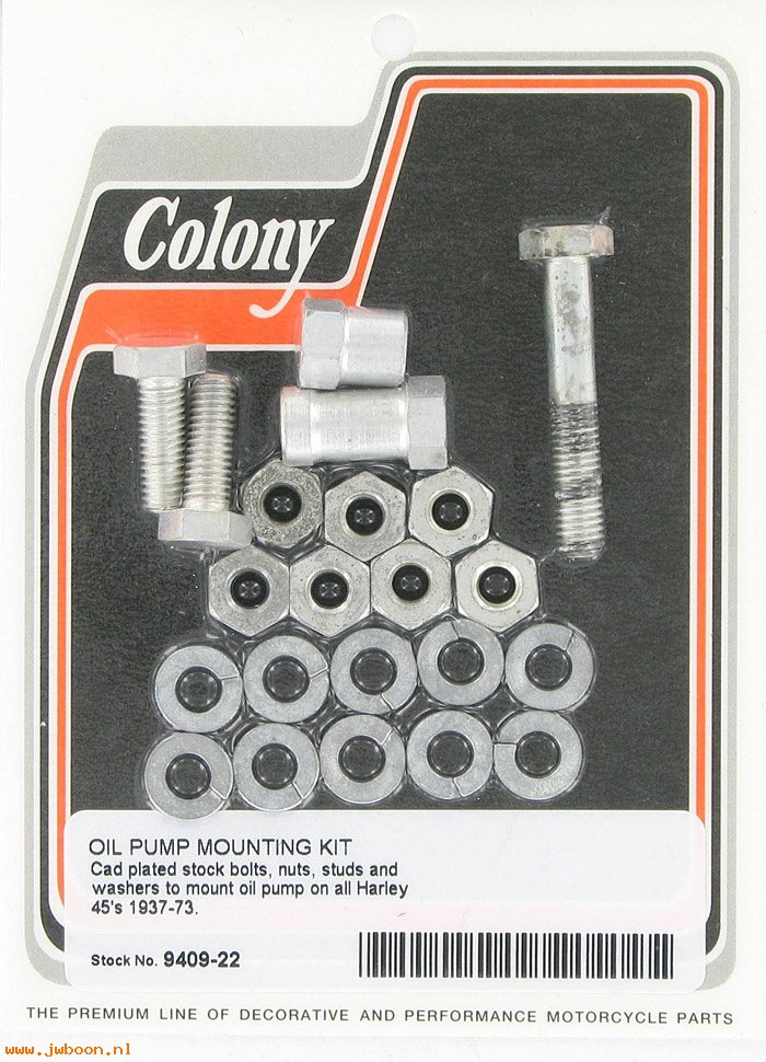C 9409-22 (24830-41 / 24831-41): Oil pump mounting kit - without studs - UL '41-'48. 750cc '41-'51