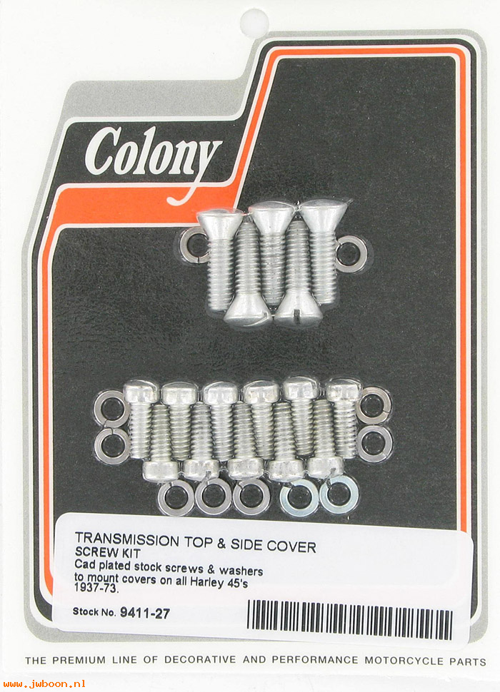 C 9411-27 (    2278 1199 1206): Gear box cover screw kit - 45 Flathead 750cc '35-'63, in stock