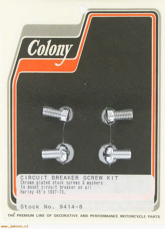 C 9414-8 (    2762 / 1300): Circuit breaker & relay mounting screw kit - UL 37-48.750cc 37-57
