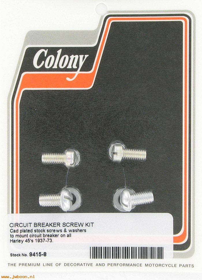 C 9415-8 (    2762 / 1300): Circuit breaker & relay mounting screw kit - UL 37-48.750cc 37-57