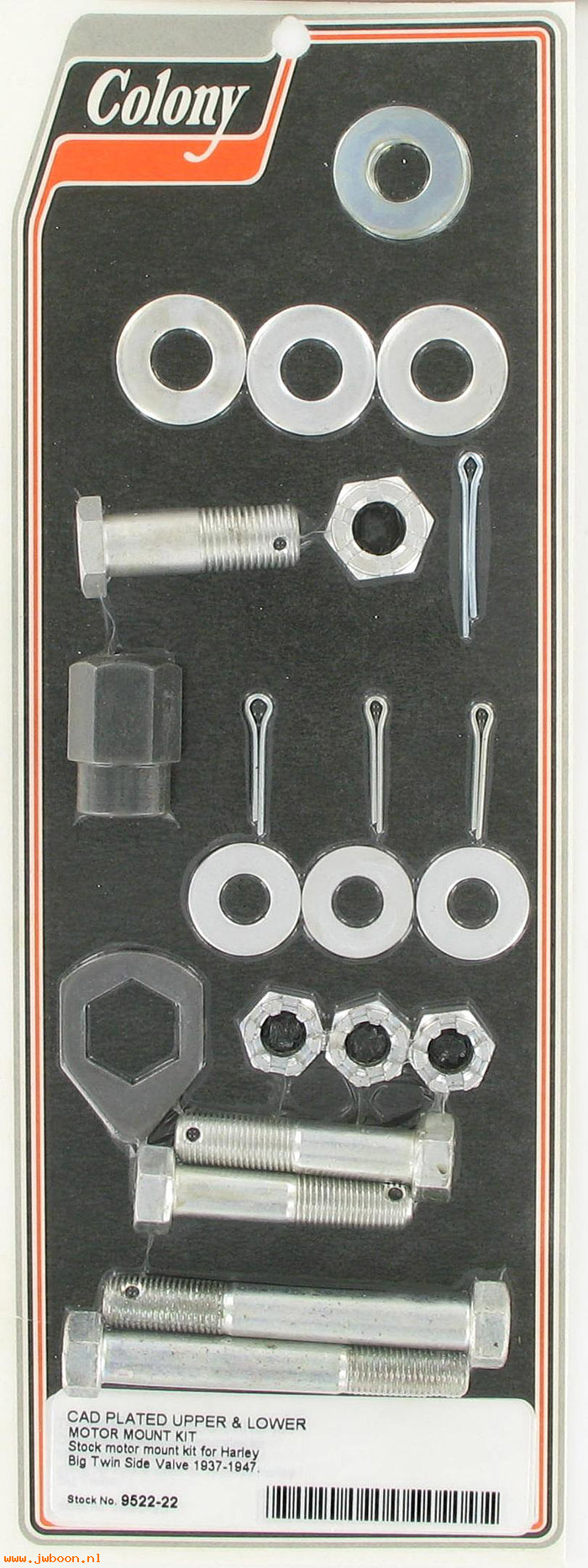 C 9522-22 (24791-36 / 4379): Upper and lower motor mount kit - UL '37-'47, in stock, Colony
