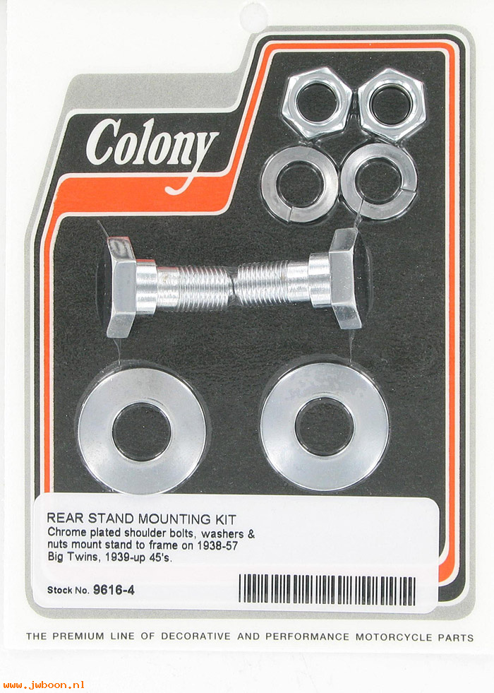 C 9616-4 (49570-38 / 49575-38): Rear stand mounting kit - Big Twins '38-'57. 750cc 39-52,in stock