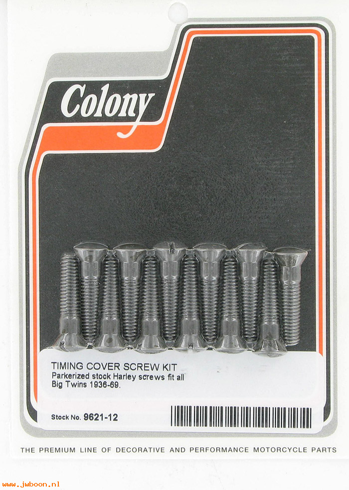 C 9621-12 (    2341 / 056): Timing cover screws (12) - Big Twins '30-'69 Colony, in stock