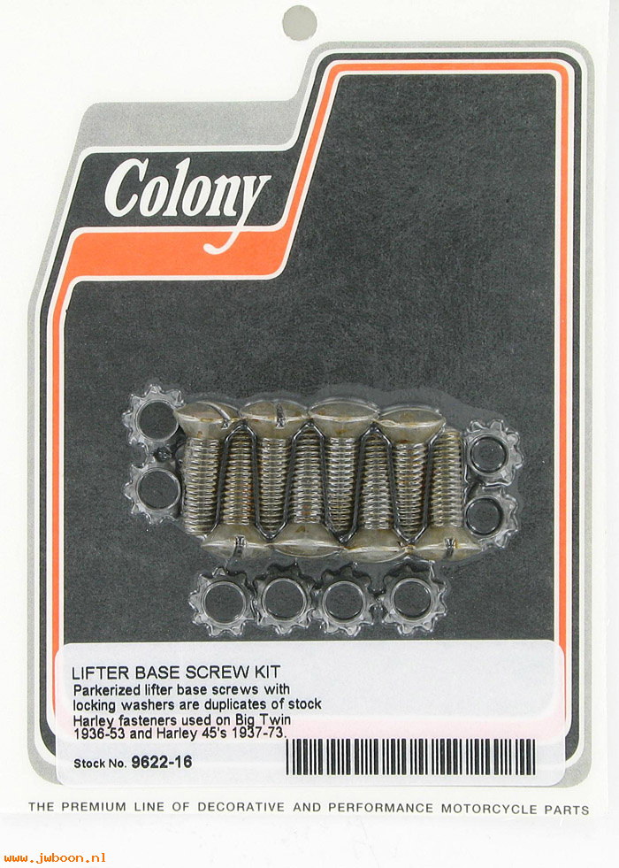 C 9622-16 (    2329 / 057): Lifter base screw and washer kit - Big Twins '30-'53. 750cc 30-73