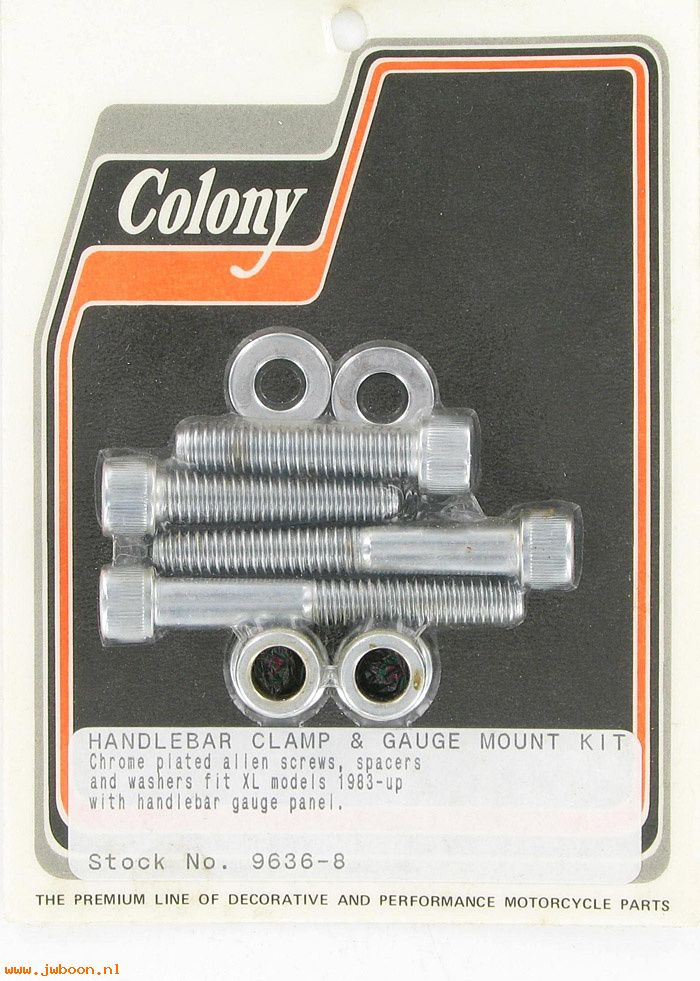 C 9636-8 (): Handlebar clamp screw kit, Allen - FX,XL 83-94, in stock Colony