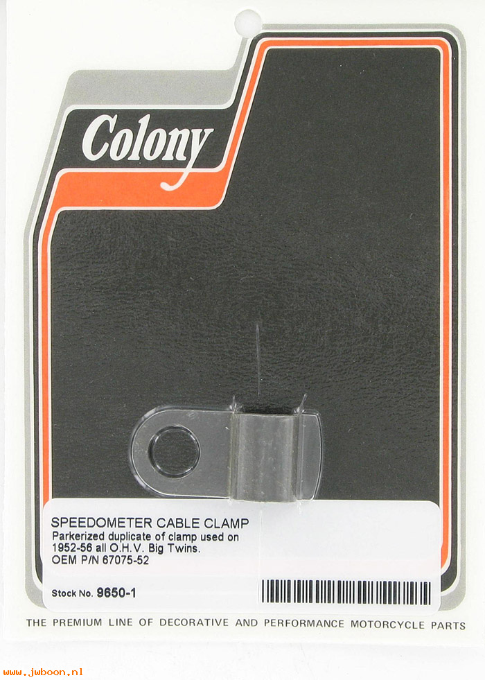 C 9650-1 (67075-52 / 67075-36): Speedo cable clamp - Panhead Big Twins FL 52-56, Colony in stock