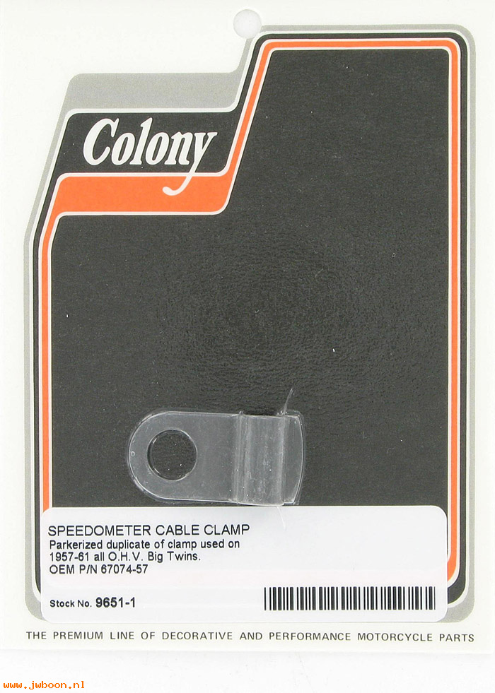C 9651-1 (67075-57): Speedo cable clamp - Panhead Big Twins FL 57-e61 Colony in stock