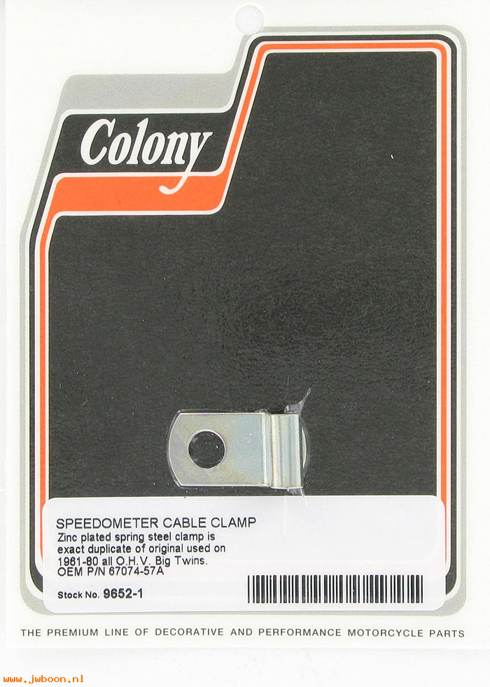 C 9652-1 (67075-57A): Clip, speedometer/magneto cable,on crankcase (9958)-FL L61-84.FX