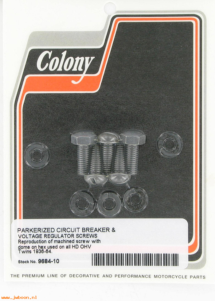 C 9684-10 (    3754 3779 2762W): Circuit breaker and relay screw kit - EL, FL '36-'57, in stock
