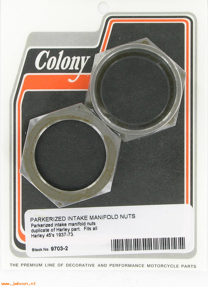 C 9703-2 (27051-32 / 1115-32): Intake manifold nuts - 750cc '32-'73, except WLD '40-'46 in stock