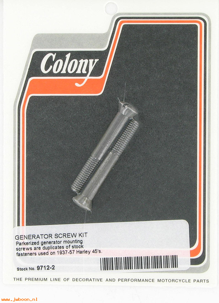 C 9712-2 (    2349 / 1523-32): Generator mounting screws (2) - 750cc '32-'57, in stock Colony