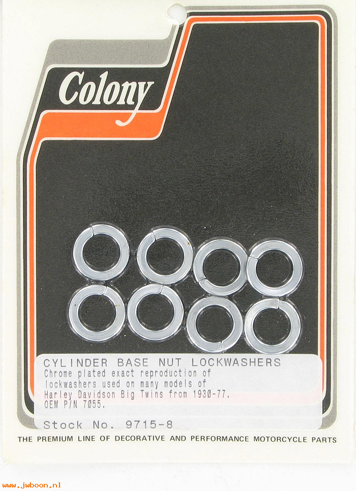 C 9715-8 (    7055 / 0265): Cylinder base nut lockwashers - Big Twins '30-'77,in stock Colony