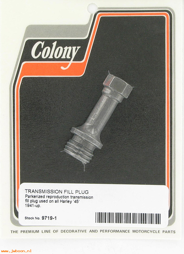 C 9719-1 (     703 / 2326-41): Transmission filler plug - 45 Flathead 750cc '41-'73, in stock