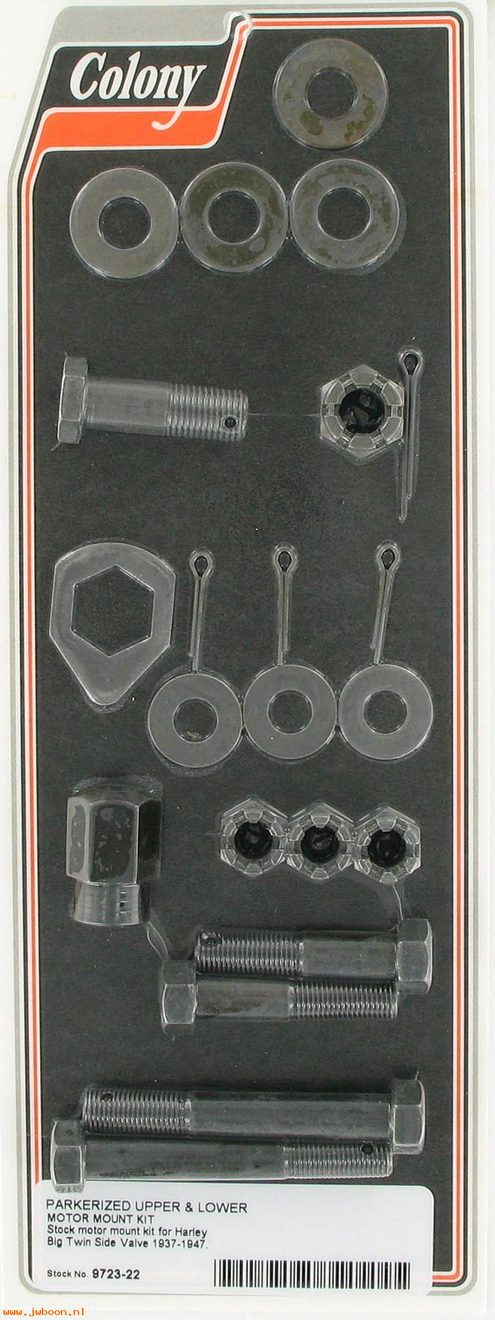 C 9723-22 (24791-36 / 4379): Upper and lower motor mount kit - CP heads - UL '37-'47, in stock