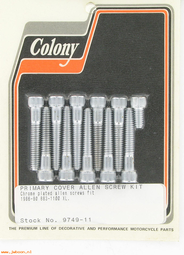C 9749-11 (): Primary cover screw kit, Allen - XL 883/1100 '86-'90, in stock