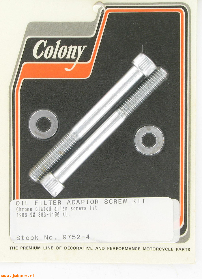 C 9752-4 (): Oil filter adapter screw kit, Allen - XL 883/1100 86-90 in stock