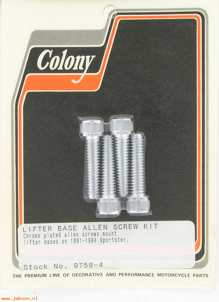 C 9759-4 (    3210WA / 3201WA): Lifter base screw kit, Allen - Sportster XL 91-94,in stock Colony