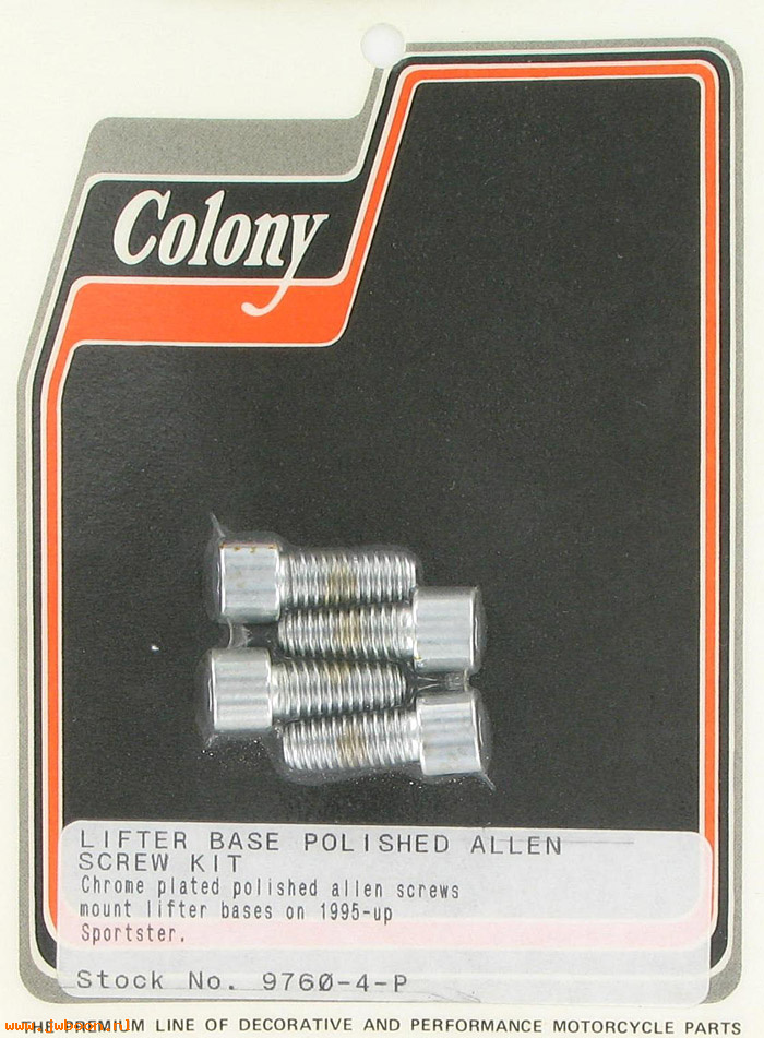 C 9760-4-P (    3228): Lifter base screw kit, polished Allen - XL 95-03, in stock Colony