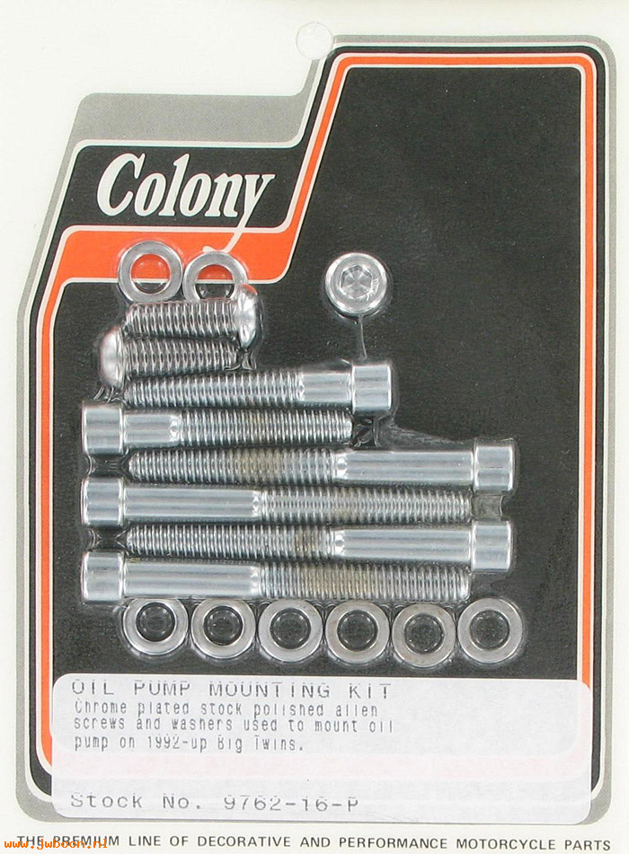 C 9762-16-P (): Oil pump mounting screw kit, polish Allen - Sft 92-99.Dyna 92-98