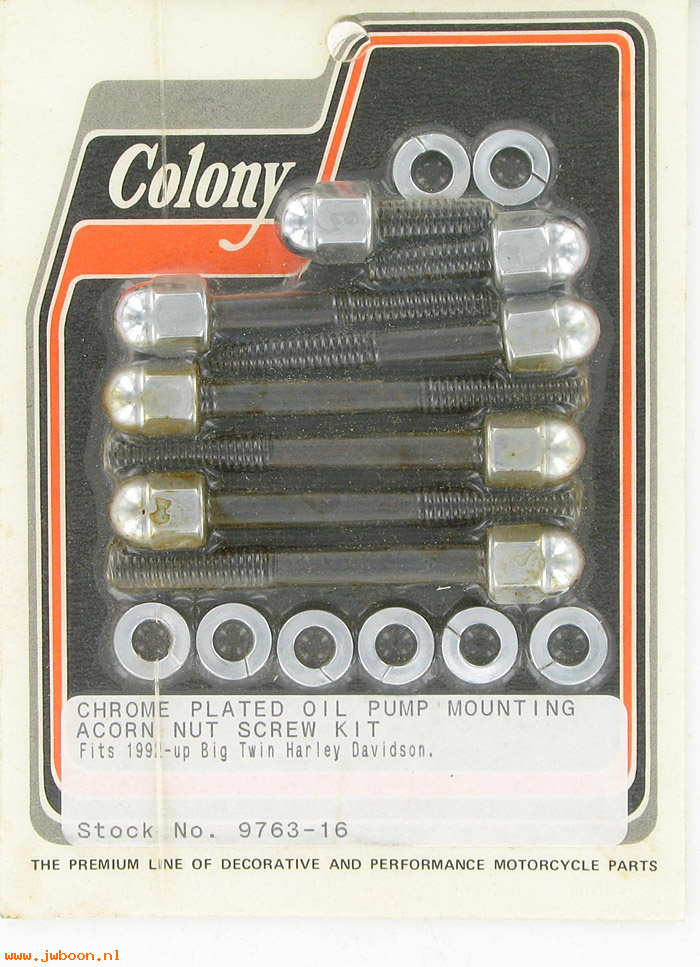 C 9763-16 (): Oil pump mounting screw kit, acorn - Softail '92-'99. Dyna 92-98