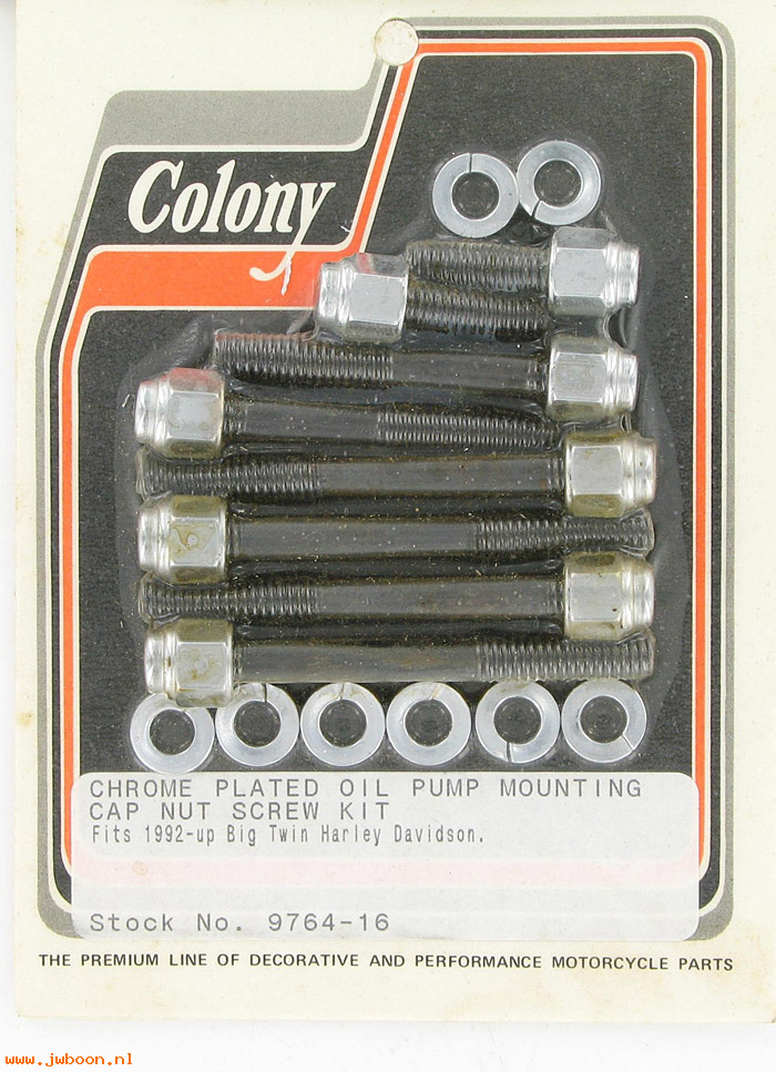 C 9764-16 (): Oil pump mounting screw kit, cap - Softail '92-'99. Dyna 92-98