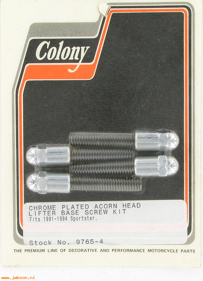 C 9765-4 (): Lifter base screw kit, acorn - Sportster XL's '91-'94, in stock