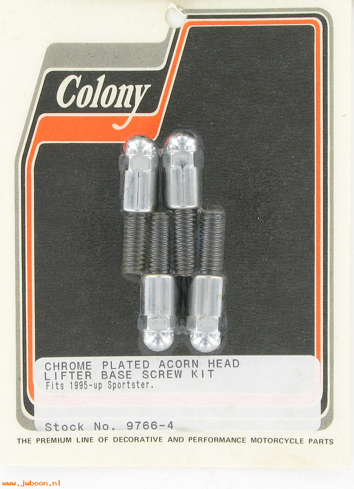 C 9766-4 (): Lifter base screw kit, acorn - Sportster XL's '95-'03, in stock