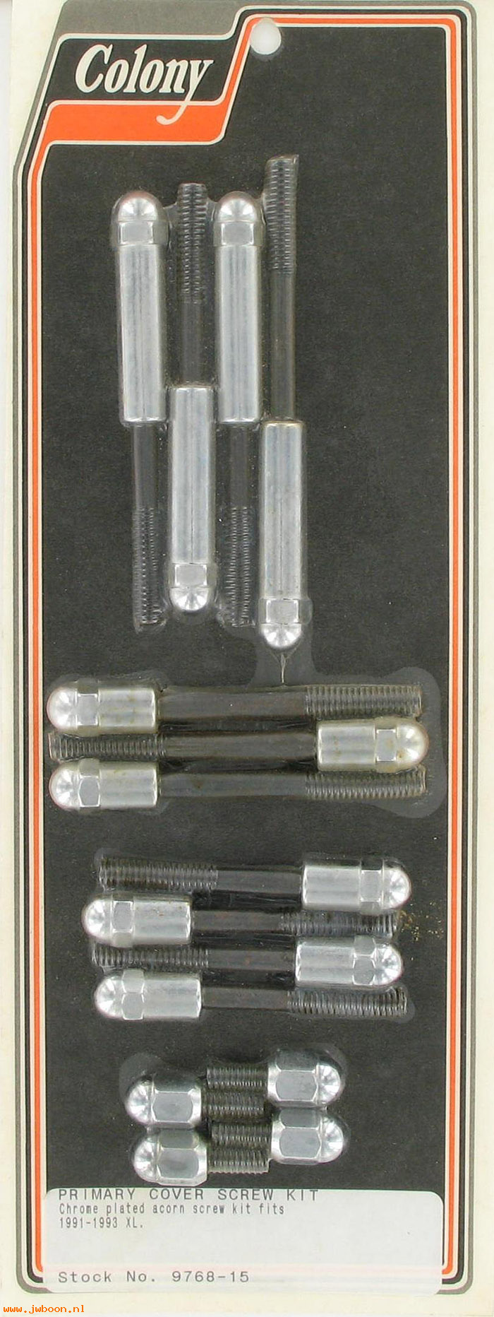 C 9768-15 (): Primary cover screw kit, acorn - Sporty XL's '91-'93, in stock