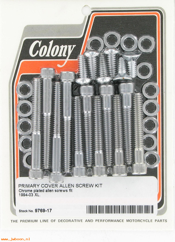 C 9769-17 (): Primary cover screw kit, Allen - Sporty XL's '94-'03, in stock