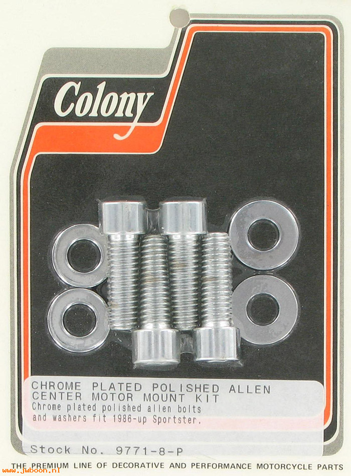 C 9771-8-P (): Center motor mount kit, polished Allen - Sporty XL 86-03,in stock